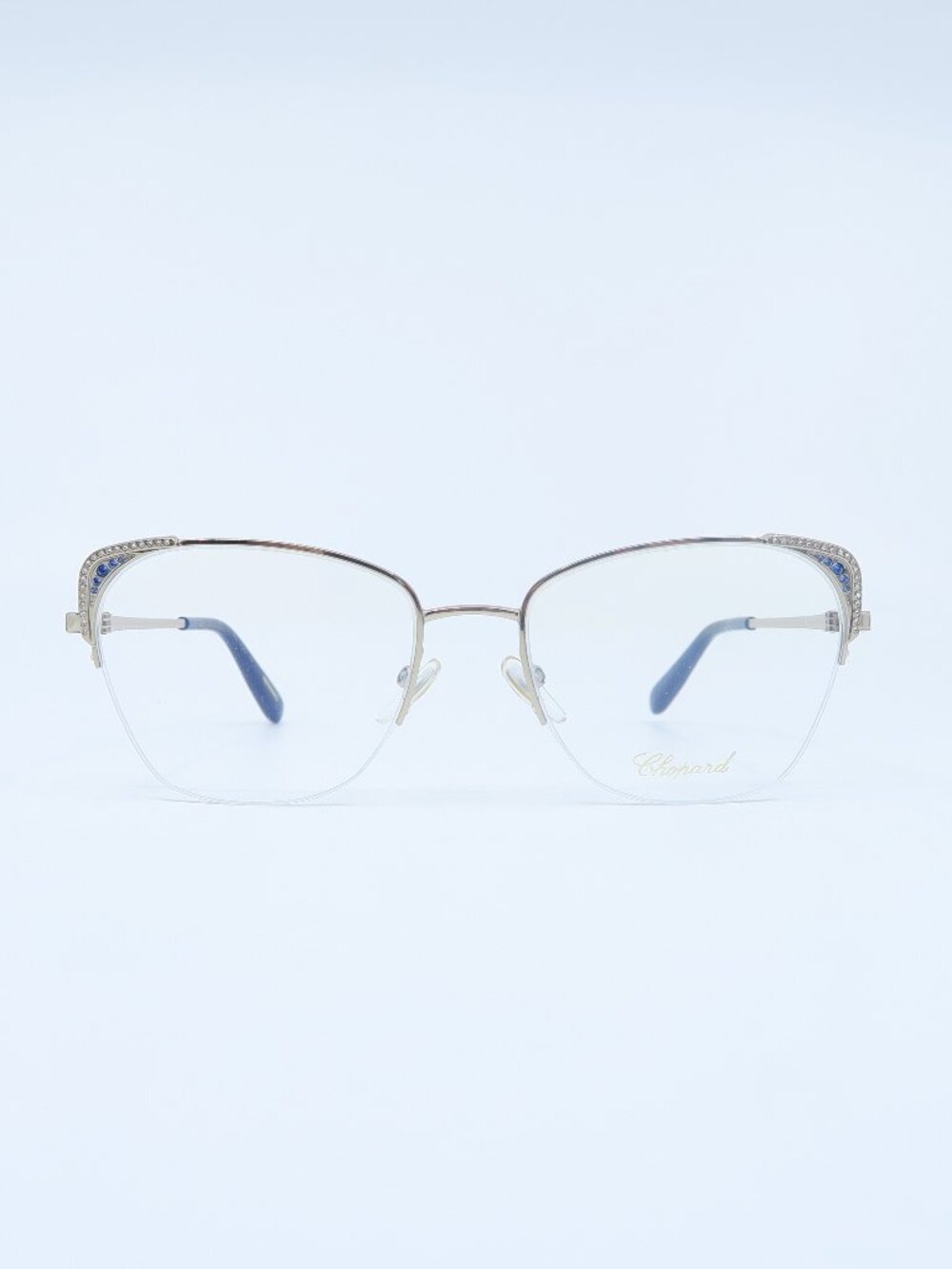 Chopard VCHD81S 0594 Silver 23KT GP Semi Rimless, New Women's Eyeglasses.
